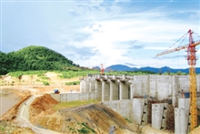 Nhà máy Thủy điện Bá Thước 2 đang được xây dựng. Ảnh: Ngọc Hải 